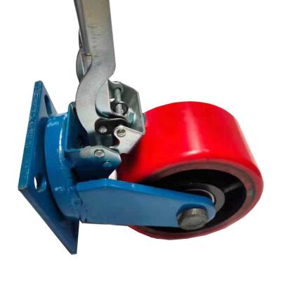 China Rigid Heavy Duty Swivel PU Caster Wheels Wheels Width 75mm 2 Ton Caster Loading Wheel For Sale for sale