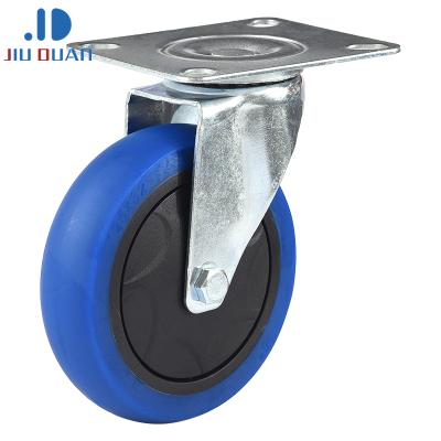 China Plastic Trolley Wheel Rigid Folding Hand Platform Caster Rubber Wheels With Fixed/Swivel/Brake for sale