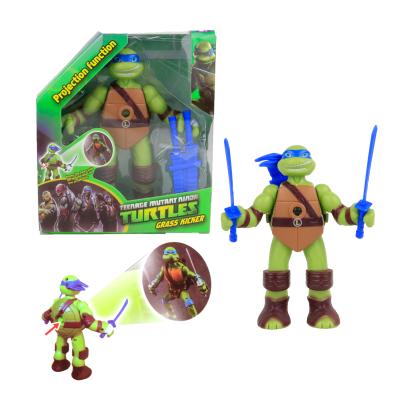 China Toy Movie Model PVC Action Figure Cartoon Toy 14.5cm Projection Turtle Figure PVC Action Number Toys For Children for sale