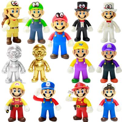 China PVC Amine Cartoon Doll Models of Marios Luigis Action Figure Toys 12cm Cartoon Vinyl for sale