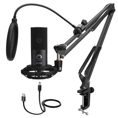 China USB Microphone Fifine T669 Metal Arm Stand Gaming Professional Desktop Live Streaming Podcast Studio Condenser Microphone for sale