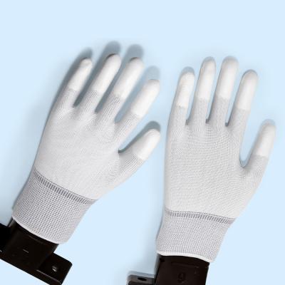 China Safety Work Gloves Wholesale High Quality PU Top Fit Coating Polyester Knitted Protective Work Hand Welding Gloves for sale