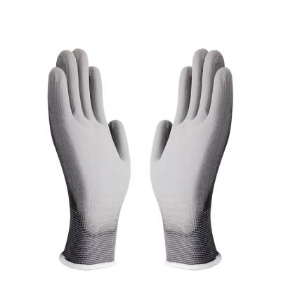 China Wholesale 13 Gauge Palm Fit Seamless PU Knit Polyester PU Coated Palm Safety Work Gloves Garden Gloves and Protective Gear for sale