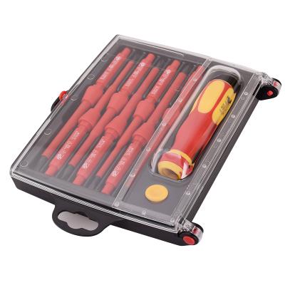 China Insulated 9 in 1 Cross Head Interchangeable 1000V Insulated Repair Set Screwdriver Tool, Safe and Portable for Insulation Tool for sale