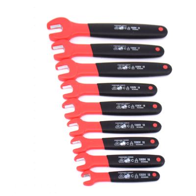 China Repair Hand Tool 1000V Wrench IEC60900 VDE Certification Insulation Open End High Voltage Insulated Spanners Handle Tools for sale