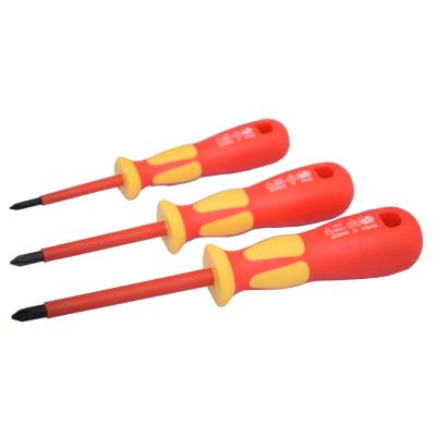 China 1000v Non-slip Insulated Slotted Screwdriver Insulated Phillips Pozidriv Screwdriver Safety Certification VDE and IEC60900 for sale