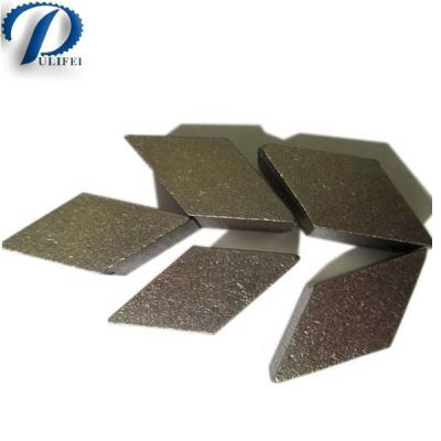 중국 Wet Dry Use Rhombus Hard Concrete Diamond Grinding Segment For Trapezoid Grinding Shoes 판매용