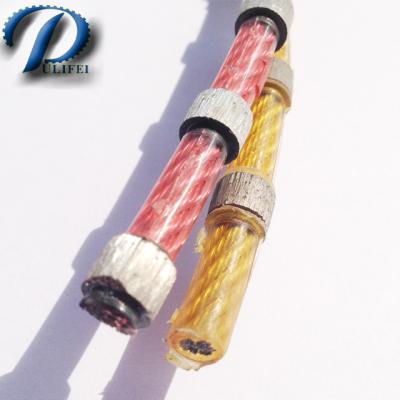 China Plastic Coating Sintered Beads Cutting Rope Diamond Wire Saw for Marble Slab Granite Stone Cutting zu verkaufen