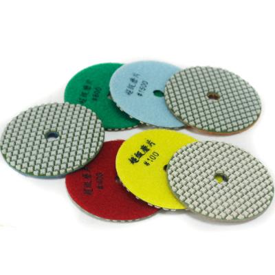 China 100 mm 4 inch Granite Marble Concrete Floor Grinding Resin Polishing Pad Wet Use Grinding for sale