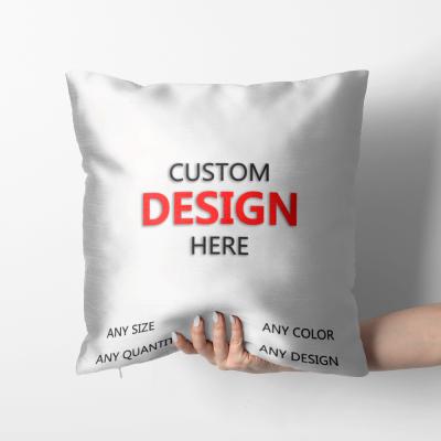 China Decor 45x45cm Canvas Cotton Velvet Pillow Case 18x18 Inches Plain Custom Sublimation Printing Cushion Cover for sale