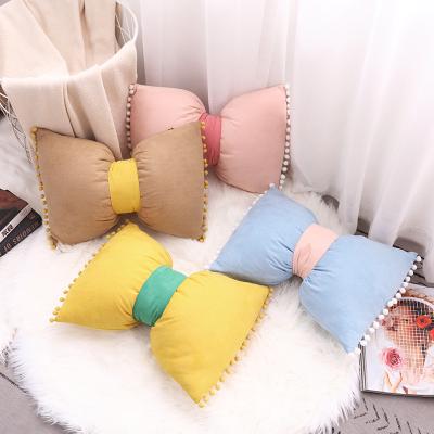 China INS Anti-Static Amazon Hot New Arrive Decorative Rosette Cushion Cover Home Bow Knot Cushion Covers for sale