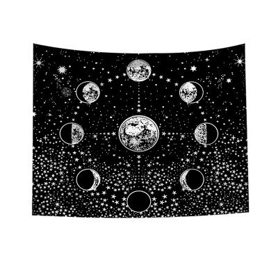 China Modern wholesale psychedelic custom made black and white tapestry of tarot card wall hanging for sale