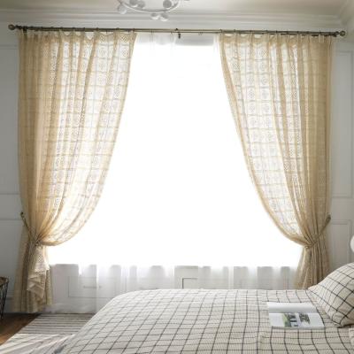 China Translucidus High Quality Ready Made Cotton Window Sheer Curtains For Living Room for sale