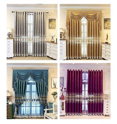 China Wholesale Blackout Designs New 2 Layer Window Blackout Luxury Fancy Curtain For Living Room for sale