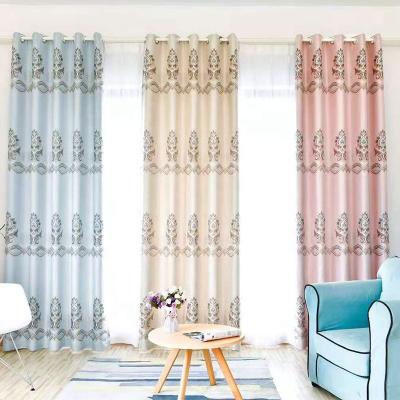 China High Quality Ready Made Blackout Jacquard Hotel Blackout Curtain For Living Room for sale