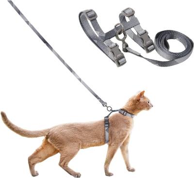 China Stocked Cat Harness and leash harness for cat escape - Adjustable kitten harness, suitable for large and small cats, lightweight soft wa for sale