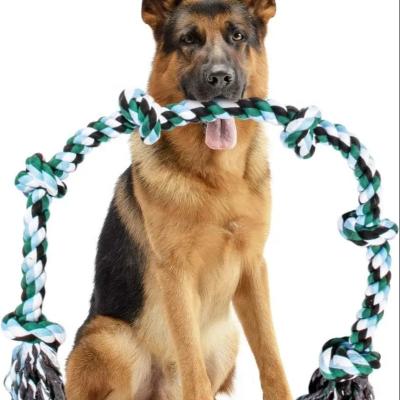 China Stocked Oversized dog leash toy - 42 inch (about 106.6 cm), 6-knot tough rope chew toy for large dogs - non-profit Animal Rescue - for sale