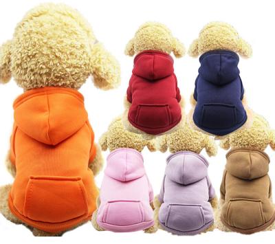 China Sustainable Wholesale Cheap Multicolor Soft Fleece Warm Pet Custom Hoodie Blank Dog Clothes for sale