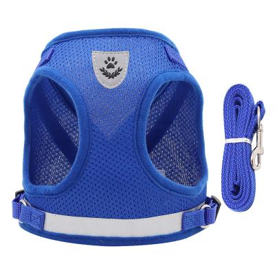 China Reflective Pet supplies Wholesale Breathable Custom Mesh Nylon Solid Pet Reflective Dog Harness for sale