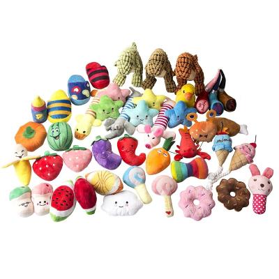 China Sustainable Wholesale Custom Cute Interactive  Chew Squeaky Pet Dog Plush Toys for sale