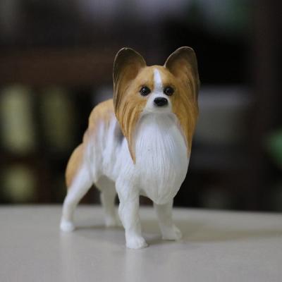 China China Mini Polyresin Butterfly Dog Figurine for sale