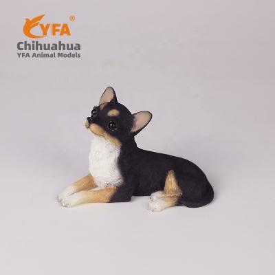 China China Mini Resin Chihuahua Collectible Dog Statue for sale