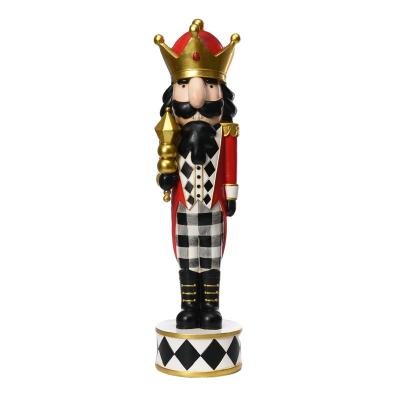 China Resin Interior Craft Large Best Friend Christmas Doll Top Gift Set Resin Nutcracker Soldier For Table for sale