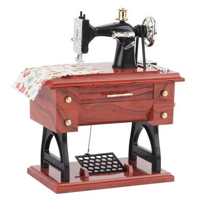 China Retro Plastic Music Gift Plastic Sewing Machine Decoration Home Electronic Mzl Box for sale