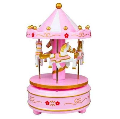 China Environmentally friendly factory direct birthday cake carousel music box children's toys baking decorative ornaments wholesale for sale