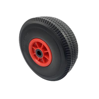 China High Quality Rigid 10 Inch PU Foam Solid Casters Tires Wheel 3.50-4 For Wheelbarrow Farm Machine for sale