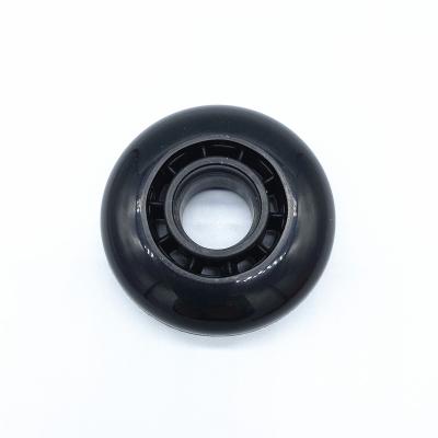 China PP+PU Integrated Skate Wheels Skateboard Wheel 2.5 Inch Small PU Plastic Wheel for sale