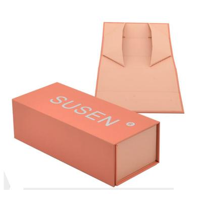 China Recyclable Custom Logo Printing Hair Extensions And Wigs Packaging Cartons Folding Magnetic Paper Box for sale