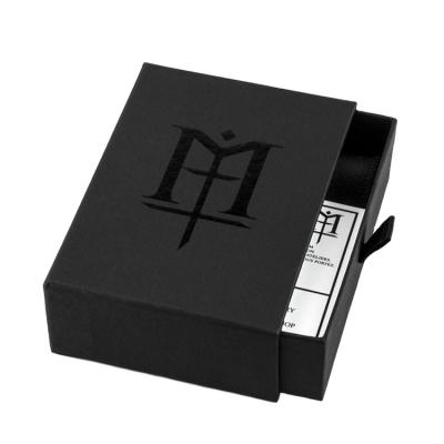 China Luxury Recyclable Matte Black Wallet Packaging Box Drawer Box Supplier in China for sale