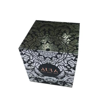 China Recyclable Cardboard Custom Candle Holders Packaging Paper Boxes Jars Luxury Candle Box With Foam Insert for sale