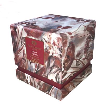 China Recyclable Printed Colorful Luxury Candle Set Square Tumbler Candle Box For Candle Jar for sale