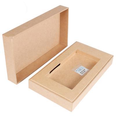 China Brown Recyclable Craft Cardboard Mobile Phone Case Paper Box for sale