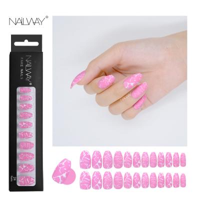 China Easy Apply Ready To Ship Wholesale Nail Supplier Medium Length 2022 Press On Nails Vendor Stick On Nails for sale