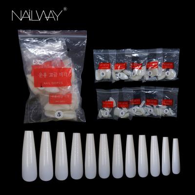 China Easy Apply High Quality Private Label Fakenail Super Long Full Cover 3xl 500 Pcs Bag Coffin Nail Tip for sale