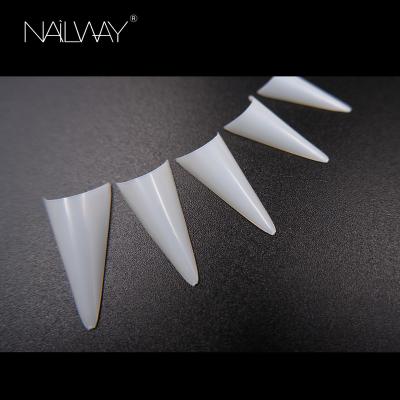 China Easy Apply Extension Salon Nails 500 Pcs/Bag Short V Fakenail Tip Nails Tips Half Cover Nail Stilettos for sale