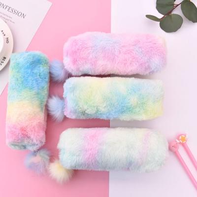 China Eco-Friendly Cute Girls Plush Pencilcase Kids School Pencil Case Personalized Cheap for sale