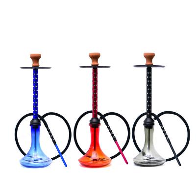 China Porous metal bar metal shisha workbench large arab single hookah home large bubbled glass bottle Russian hookah for sale