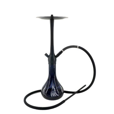 China Large Aluminum Alloy Aluminum Alloy +glass Hookah Jellyfish Black High-end German Hookah Shisha Hookah Shisha for sale