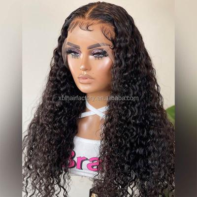 China Virgin Remy Hair Extension Wholesale Pre Plucked Human Hair Lace Front Wig 200% Density Water Wave Hd Wig 13x6 Lace Front Wig Color Women Human Hair For for sale