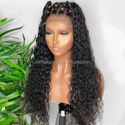 China Virgin Remy Hair Extension Wholesale Water Wave HD Glueless Full Lace Wigs, Peruvian Hair Wigs Pre Plucked Vendor, Full Lace Hair Wigs For Black Women for sale