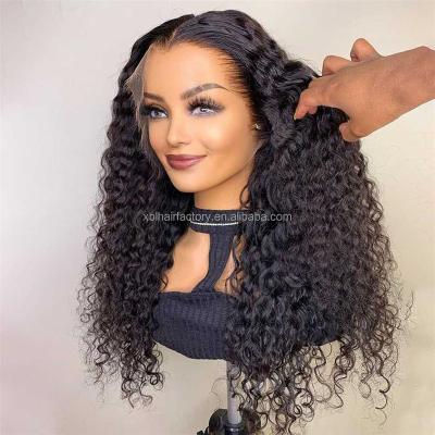 China Virgin Remy Hair Extension Water Wave Pre Plucked Hair Wigs With Baby Hair HD Lace Front Wigs Vendors Brazilian Hair Wigs For Black Women for sale