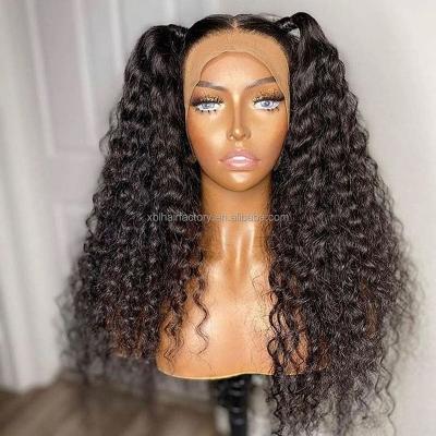 China Indian Raw Virgin Human Hair Lace Wigs Transparent Remy Hair Extension Water Wave Lace Front Wigs Cuticle Aligned Full Lace Front Wig For Women for sale