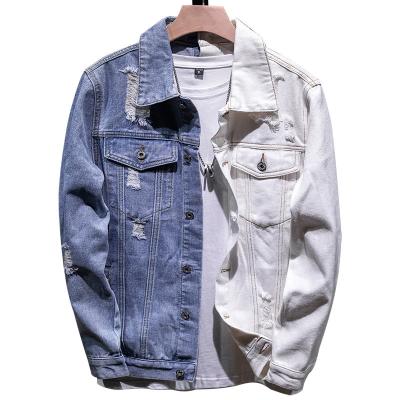 China Fashion New Design Autumn Tone Denim Jacket Men's Fashion Colorblock Casual Jacket QUICK DRY Clothing Two for sale