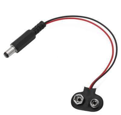 China 9V Battery Snap T Type Clip Lead Wire Connector Power Supply Cable for sale