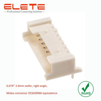 China Wire to board connector, 2.0mm wafer, right angle, Molex connector 353630960 equivalence for sale