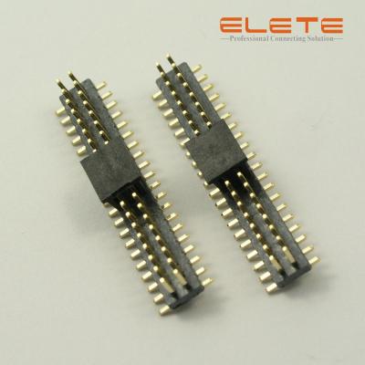 China 1.27mm Pitch SMT type male pin header connector with locating peg for sale